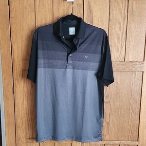 Callaway Men's Black and Gray Polo Shirt